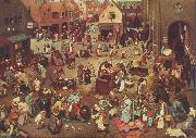 Pieter Bruegel Fight Between Carnival and Lent oil